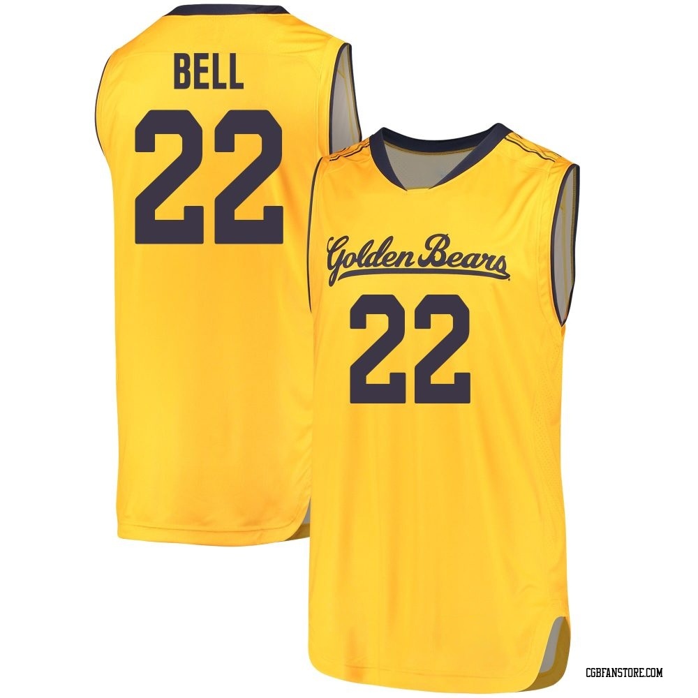 Men's Chris Bell California Golden Bears Replica Cal Performance Basketball Jersey - Gold
