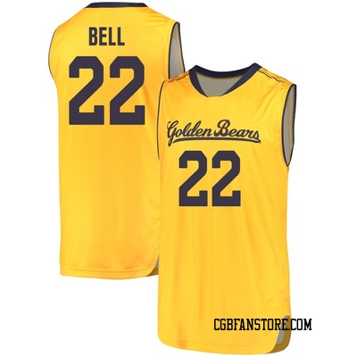 Men's Chris Bell California Golden Bears Replica Cal Performance Basketball Jersey - Gold