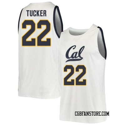 Men's Christian Tucker California Golden Bears Replica Cal Basketball Jersey - White