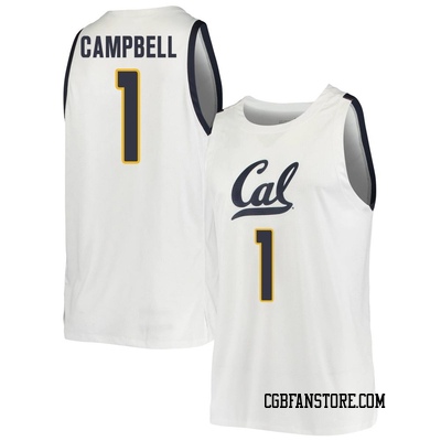 Men's DeJuan Campbell California Golden Bears Replica Cal Basketball Jersey - White
