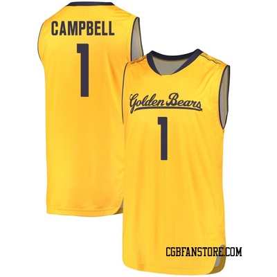 Men's DeJuan Campbell California Golden Bears Replica Cal Performance Basketball Jersey - Gold