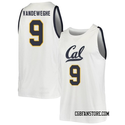 Men's Hugh Vandeweghe California Golden Bears Replica Cal Basketball Jersey - White