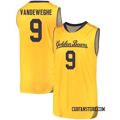 Men's Hugh Vandeweghe California Golden Bears Replica Cal Performance Basketball Jersey - Gold