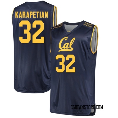 Men's Jayden Karapetian California Golden Bears Replica Cal Performance Basketball Jersey - Navy