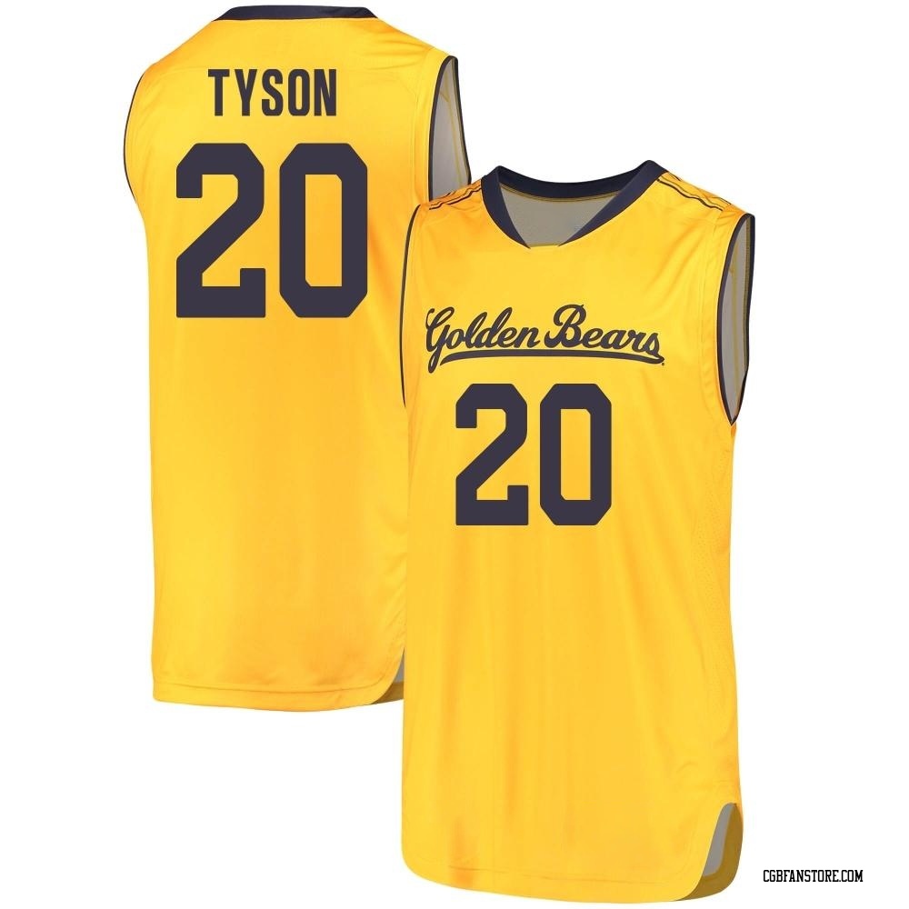 Men's Jaylon Tyson California Golden Bears Replica Cal Performance Basketball Jersey - Gold