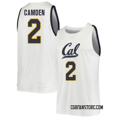 Men's John Camden California Golden Bears Replica Cal Basketball Jersey - White