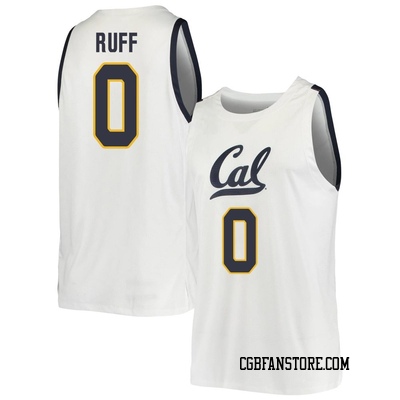 Men's Jovani Ruff California Golden Bears Replica Cal Basketball Jersey - White