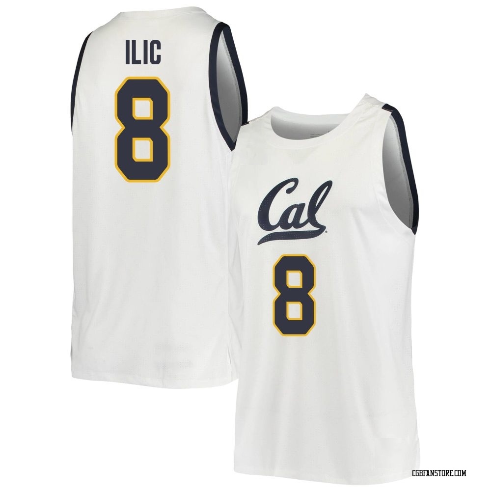 Men's Milos Ilic California Golden Bears Replica Cal Basketball Jersey - White