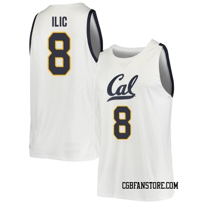 Men's Milos Ilic California Golden Bears Replica Cal Basketball Jersey - White