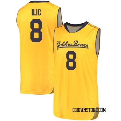 Men's Milos Ilic California Golden Bears Replica Cal Performance Basketball Jersey - Gold