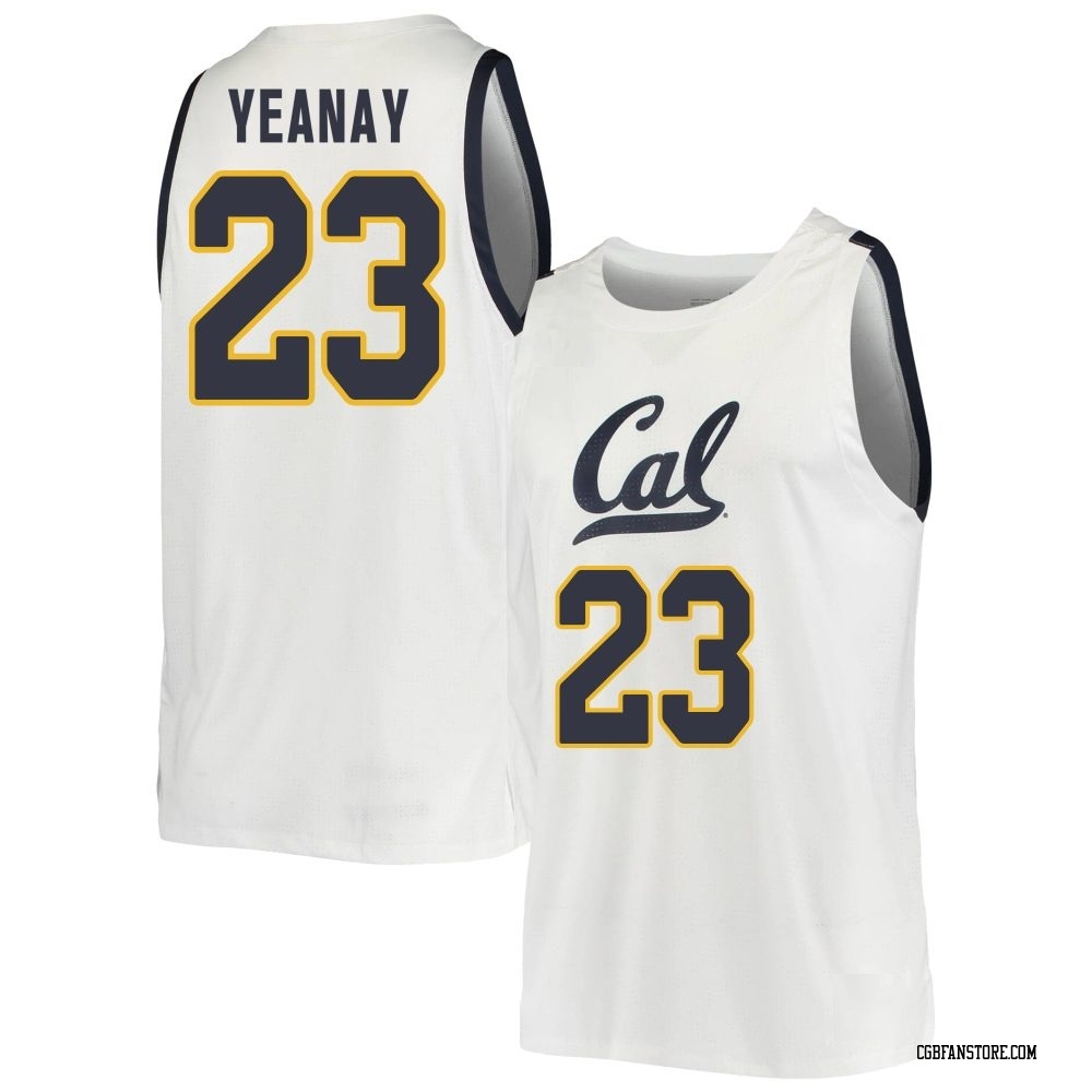 Men's Sammie Yeanay California Golden Bears Replica Cal Basketball Jersey - White