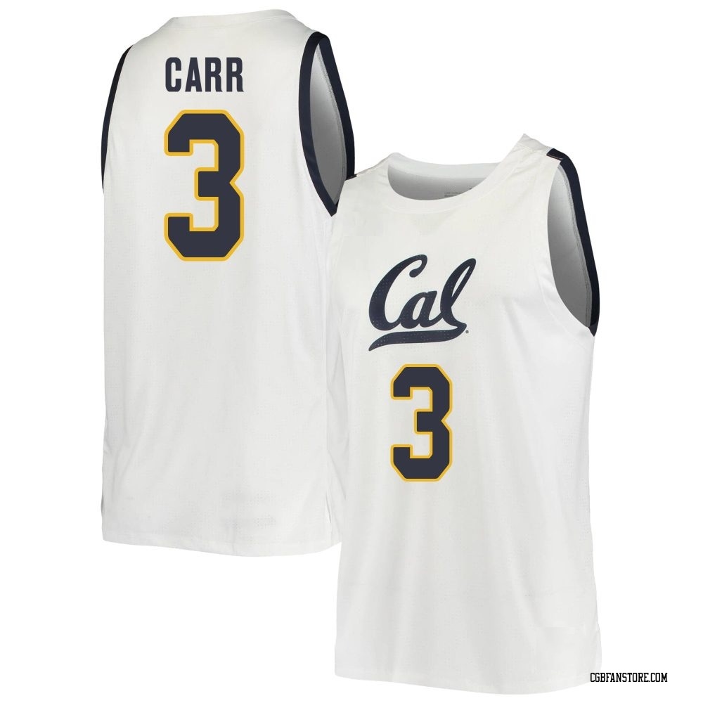 Men's Semetri Carr California Golden Bears Replica Cal Basketball Jersey - White