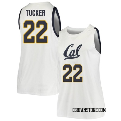 Women's Christian Tucker California Golden Bears Replica Cal Basketball Jersey - White