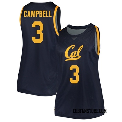 Women's DJ Campbell California Golden Bears Replica Cal Basketball Jersey - Navy