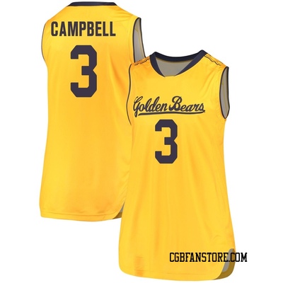 Women's DJ Campbell California Golden Bears Replica Cal Performance Basketball Jersey - Gold