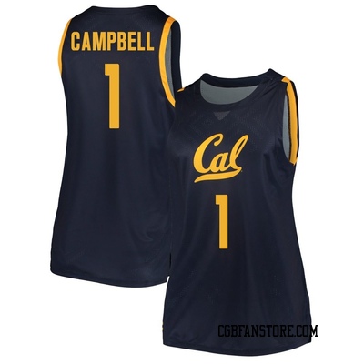 Women's DeJuan Campbell California Golden Bears Replica Cal Basketball Jersey - Navy