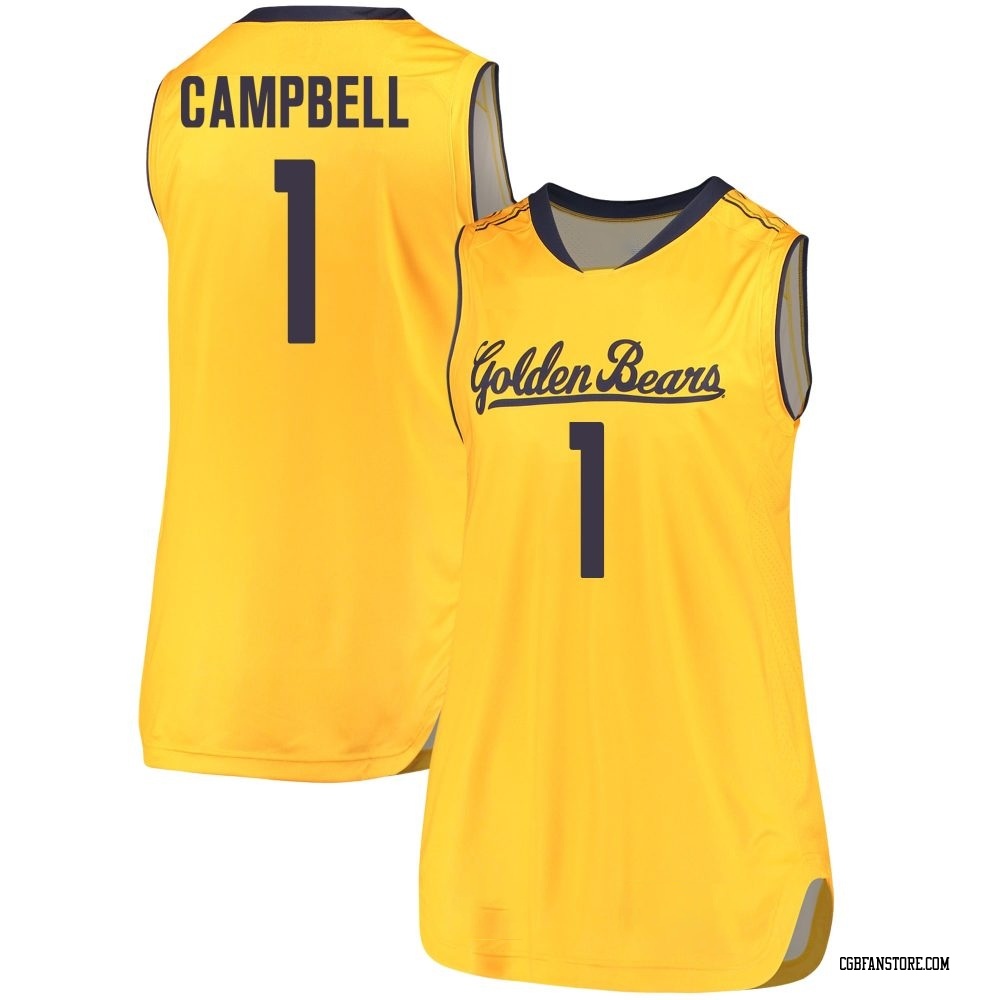 Women's DeJuan Campbell California Golden Bears Replica Cal Performance Basketball Jersey - Gold