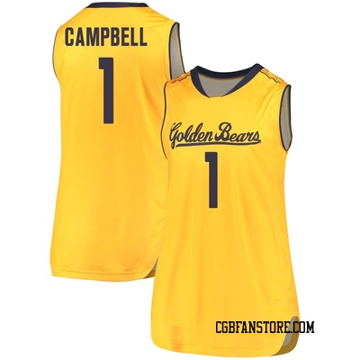 Women's DeJuan Campbell California Golden Bears Replica Cal Performance Basketball Jersey - Gold