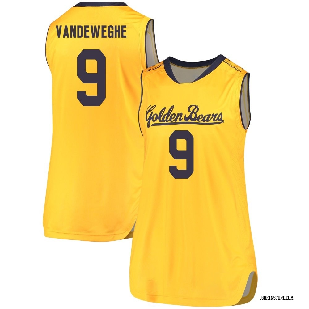Women's Hugh Vandeweghe California Golden Bears Replica Cal Performance Basketball Jersey - Gold