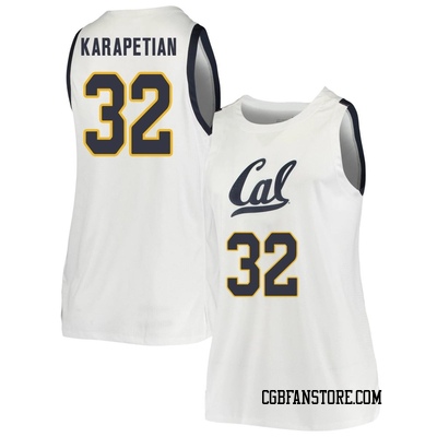 Women's Jayden Karapetian California Golden Bears Replica Cal Basketball Jersey - White