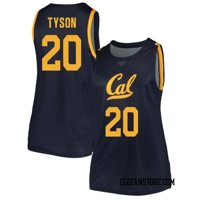 Women's Jaylon Tyson California Golden Bears Replica Cal Basketball Jersey - Navy