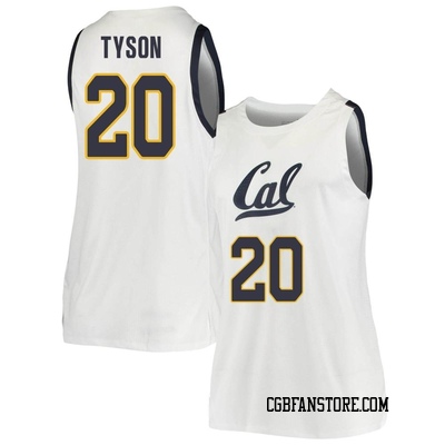 Women's Jaylon Tyson California Golden Bears Replica Cal Basketball Jersey - White