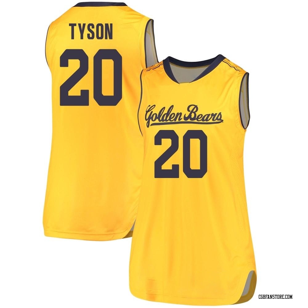 Women's Jaylon Tyson California Golden Bears Replica Cal Performance Basketball Jersey - Gold