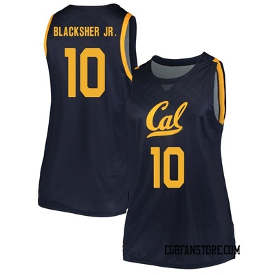 Women's Jovan Blacksher Jr. California Golden Bears Replica Cal Navy Basketball Jersey - Black