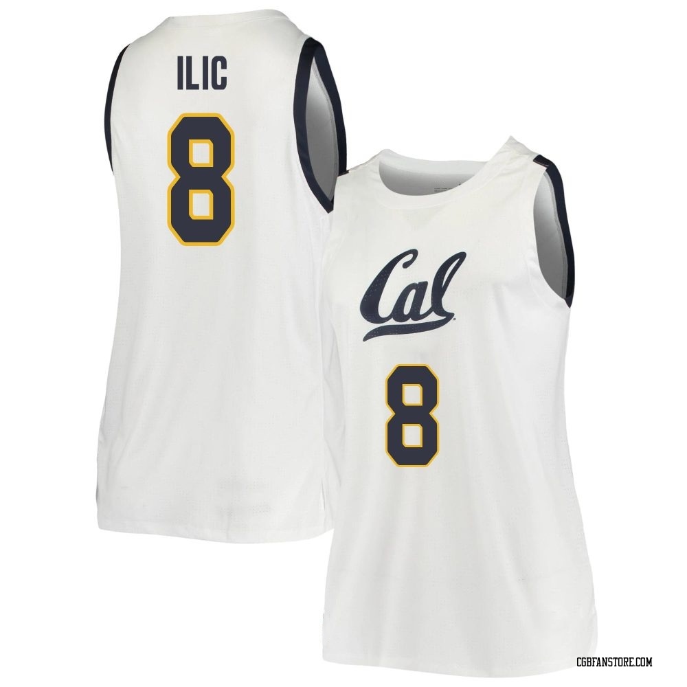 Women's Milos Ilic California Golden Bears Replica Cal Basketball Jersey - White