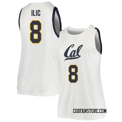 Women's Milos Ilic California Golden Bears Replica Cal Basketball Jersey - White