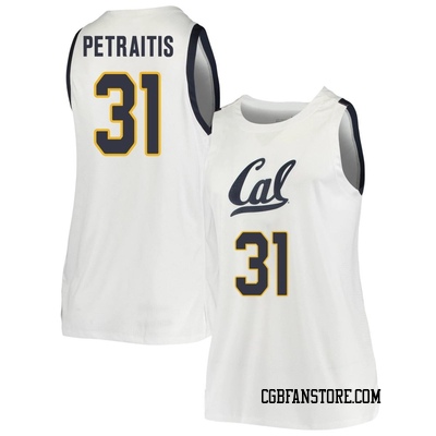 Women's Rytis Petraitis California Golden Bears Replica Cal Basketball Jersey - White